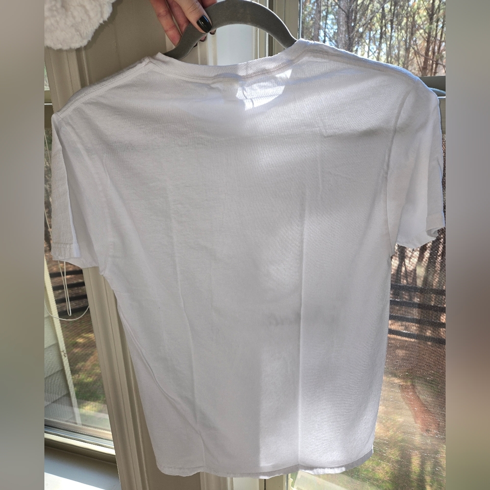 🌟Fruit of the Loom White T-Shirt "Let's Go Girls" 2025 Size Small 100% Cotton - Picture 3 of 3